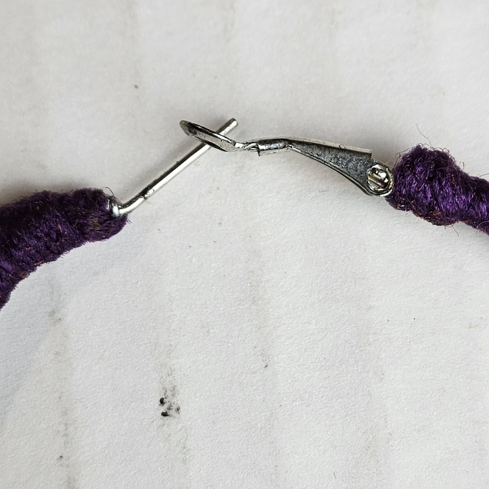 Divine Essence Women Knockout Large Purple Pierce Earrings - Picture 3 of 7